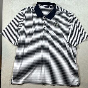 2XL Pinehurst by Adidas 2014 U.S. Open Official Navy Stripe Polo Shirt